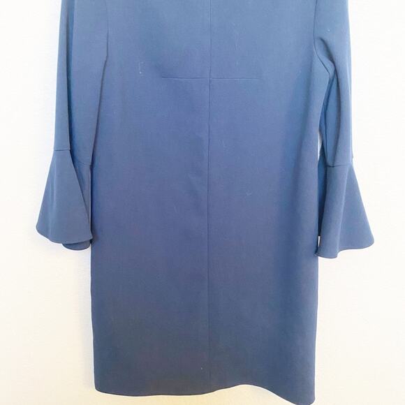 Tibi Bell Sleeve Dress in Midnight Navy 4 - Picture 7 of 11